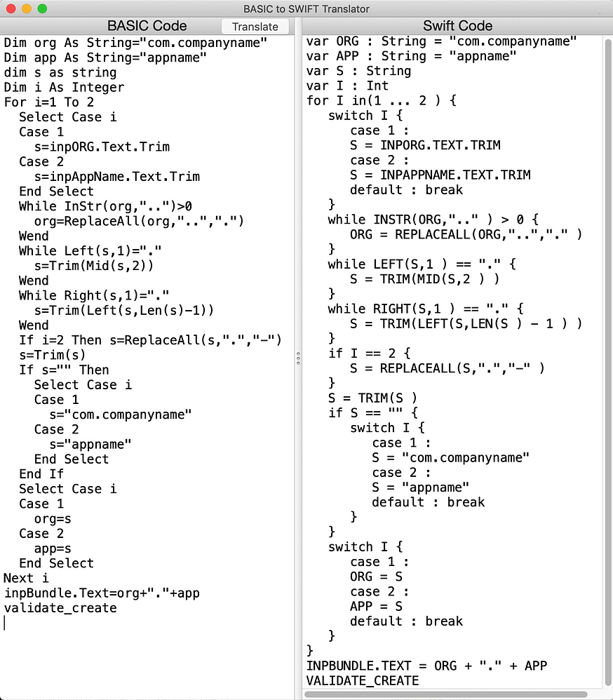 🦋 "BASIC" to Swift - Swift - If Not Nil