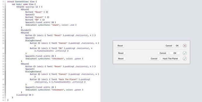 Dialog Buttons