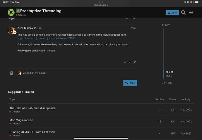Preemptive Threading - General - Xojo Programming Forum